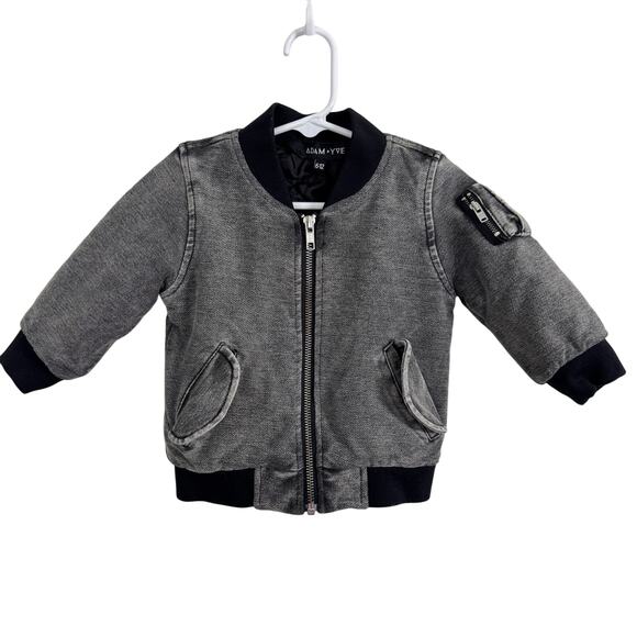 Adam + Yve Gray Cade Bomber Jacket Size 6-12 Months - Picture 2 of 10
